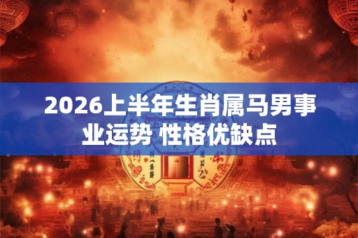 2026上半年生肖属马男事业运势 性格优缺点 2026上半年生肖属马男事业运势 性格优缺点