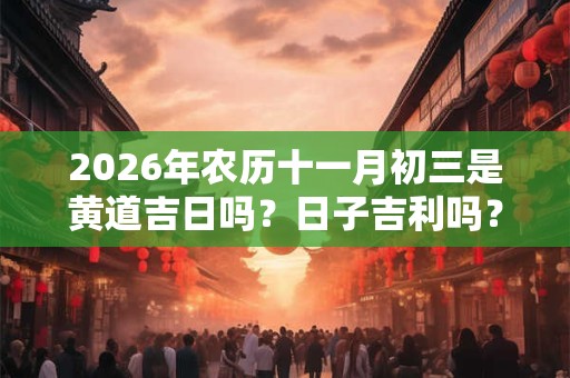 2026年农历十一月初三是黄道吉日吗?日子吉利吗? 2026年农历十一月初三是黄道吉日吗?日子吉利吗?