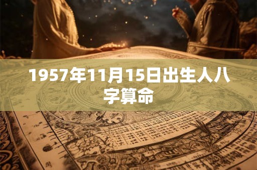 1957年11月15日出生人八字算命 1957年11月15日出生人八字算命