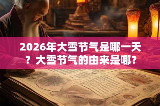 2026年大雪节气是哪一天？大雪节气的由来是哪？