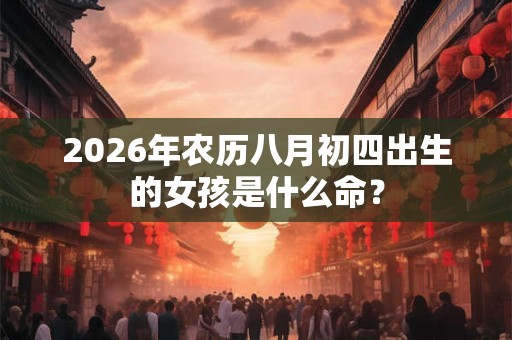 2026年农历八月初四出生的女孩是什么命？