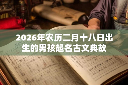 2026年农历二月十八日出生的男孩起名古文典故 2026年农历二月十八日出生的男孩起名古文典故