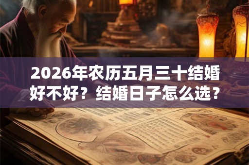 2026年农历五月三十结婚好不好?结婚日子怎么选? 2026年农历五月三十结婚好不好?结婚日子怎么选?