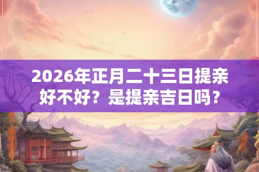 2026年正月二十三日提亲好不好？是提亲吉日吗？
