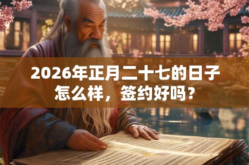 2026年正月二十七的日子怎么样,签约好吗? 2026年正月二十七的日子怎么样,签约好吗?