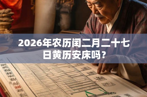2026年农历闰二月二十七日黄历安床吗? 2026年农历闰二月二十七日黄历安床吗?