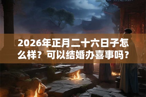2026年正月二十六日子怎么样？可以结婚办喜事吗？