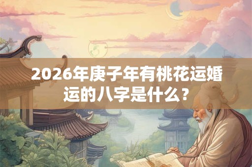 2026年庚子年有桃花运婚运的八字是什么? 2026年庚子年有桃花运婚运的八字是什么?