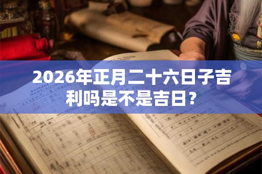 2026年正月二十六日子吉利吗是不是吉日? 2026年正月二十六日子吉利吗是不是吉日?