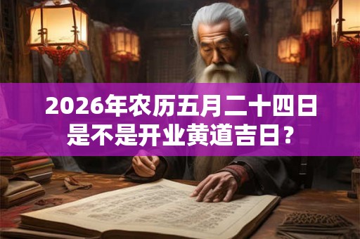 2026年农历五月二十四日是不是开业黄道吉日? 2026年农历五月二十四日是不是开业黄道吉日?