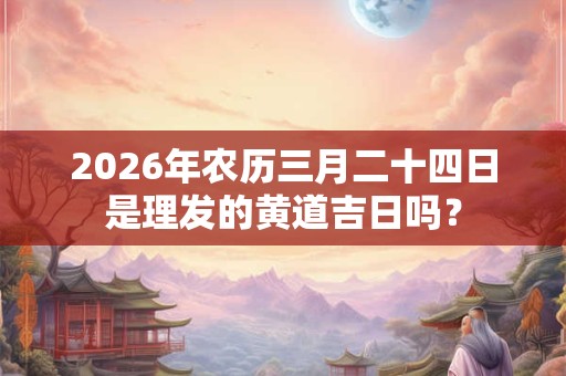 2026年农历三月二十四日是理发的黄道吉日吗？
