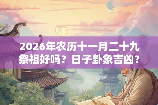 2026年农历十一月二十九祭祖好吗？日子卦象吉凶？