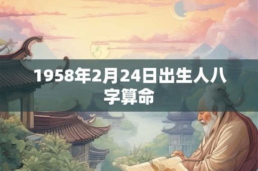1958年2月24日出生人八字算命