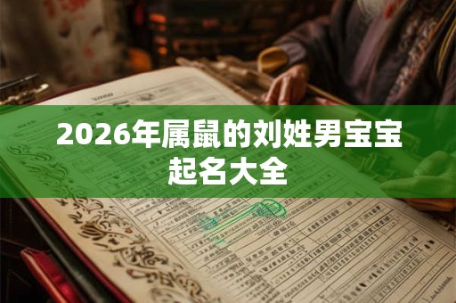 2026年属鼠的刘姓男宝宝起名大全 2026年属鼠的刘姓男宝宝起名大全