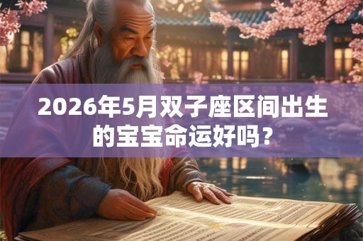 2026年5月双子座区间出生的宝宝命运好吗? 2026年5月双子座区间出生的宝宝命运好吗?