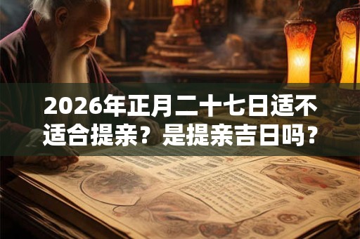 2026年正月二十七日适不适合提亲？是提亲吉日吗？