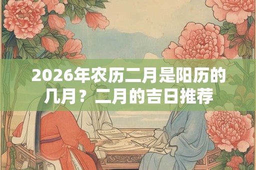 2026年农历二月是阳历的几月?二月的吉日推荐 2026年农历二月是阳历的几月?二月的吉日推荐
