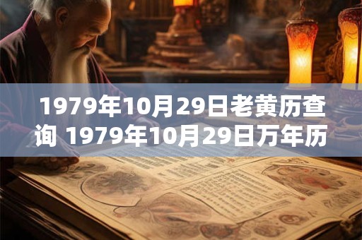 1979年10月29日老黄历查询 1979年10月29日万年历黄道吉日