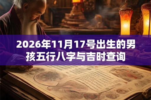 2026年11月17号出生的男孩五行八字与吉时查询