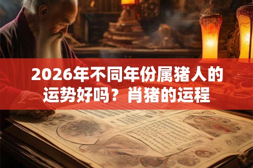 2026年不同年份属猪人的运势好吗？肖猪的运程