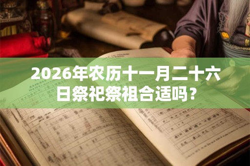 2026年农历十一月二十六日祭祀祭祖合适吗? 2026年农历十一月二十六日祭祀祭祖合适吗?