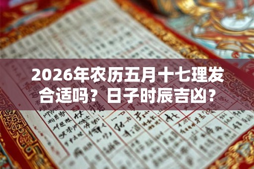 2026年农历五月十七理发合适吗?日子时辰吉凶? 2026年农历五月十七理发合适吗?日子时辰吉凶?