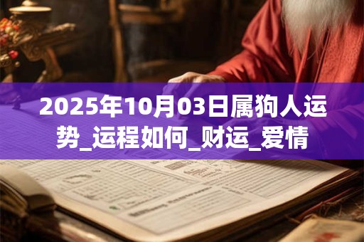 2026年10月03日属狗人运势_运程如何_财运_爱情