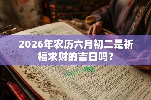2026年农历六月初二是祈福求财的吉日吗? 2026年农历六月初二是祈福求财的吉日吗?