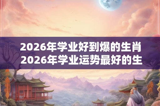 2026年学业好到爆的生肖 2026年学业运势最好的生肖 2026年学业好到爆的生肖 2026年学业运势最好的生肖