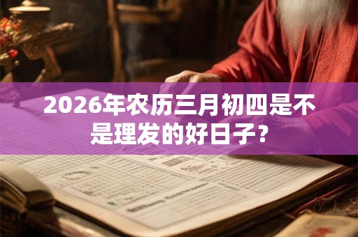 2026年农历三月初四是不是理发的好日子? 2026年农历三月初四是不是理发的好日子?