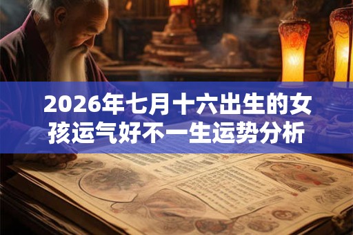 2026年七月十六出生的女孩运气好不一生运势分析