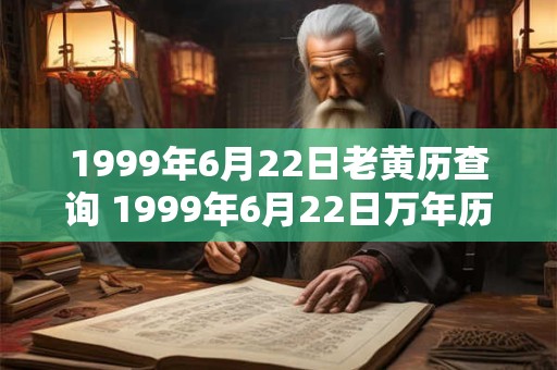 1999年6月22日老黄历查询 1999年6月22日万年历黄道吉日 1999年6月22日老黄历查询 1999年6月22日万年历黄道吉日