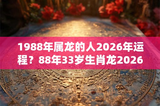 1988年属龙的人2026年运程?88年33岁生肖龙2026年运势 1988年属龙的人2026年运程?88年33岁生肖龙2026年运势