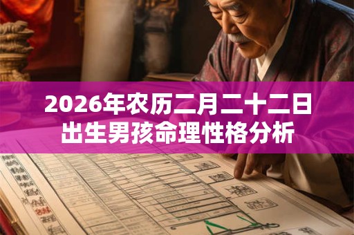2026年农历二月二十二日出生男孩命理性格分析 2026年农历二月二十二日出生男孩命理性格分析