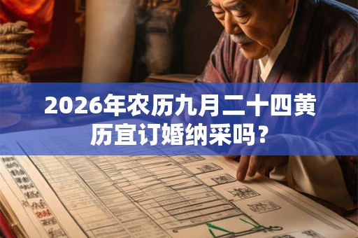 2026年农历九月二十四黄历宜订婚纳采吗? 2026年农历九月二十四黄历宜订婚纳采吗?