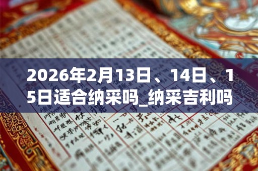2026年2月13日、14日、15日适合纳采吗_纳采吉利吗
