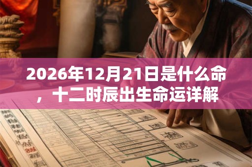 2026年12月21日是什么命,十二时辰出生命运详解 2026年12月21日是什么命,十二时辰出生命运详解