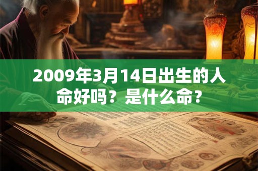 2009年3月14日出生的人命好吗？是什么命？