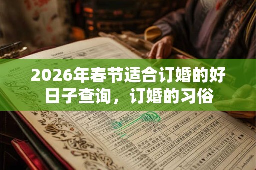 2026年春节适合订婚的好日子查询,订婚的习俗 2026年春节适合订婚的好日子查询,订婚的习俗