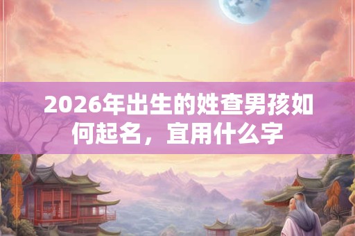 2026年出生的姓查男孩如何起名，宜用什么字