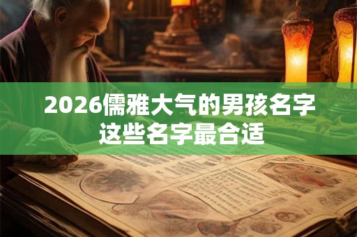 2026儒雅大气的男孩名字 这些名字最合适 2026儒雅大气的男孩名字 这些名字最合适