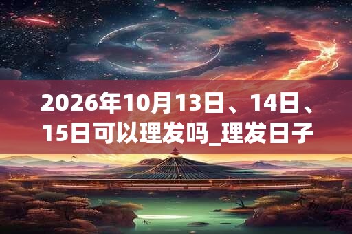 2026年10月13日、14日、15日可以理发吗_理发日子好吗 2026年10月13日、14日、15日可以理发吗_理发日子好吗