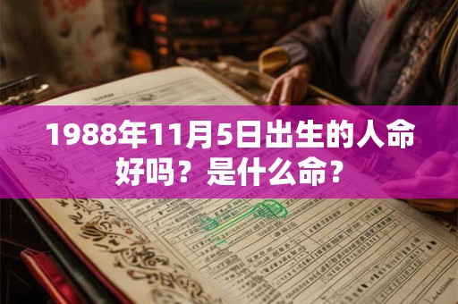 1988年11月5日出生的人命好吗?是什么命? 1988年11月5日出生的人命好吗?是什么命?