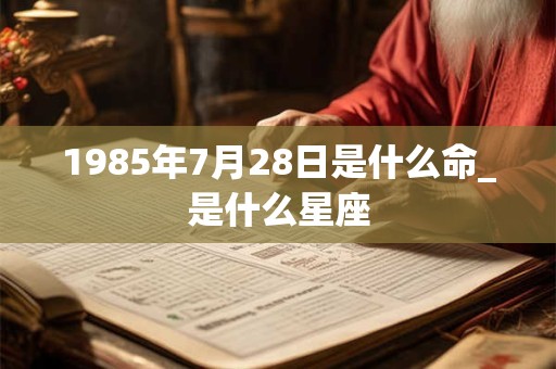 1985年7月28日是什么命_是什么星座
