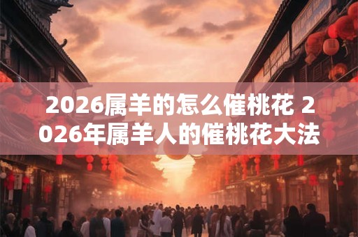 2026属羊的怎么催桃花 2026年属羊人的催桃花大法