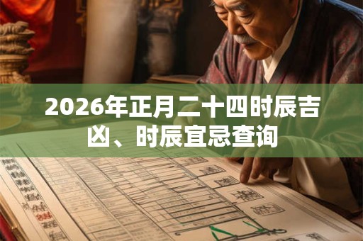 2026年正月二十四时辰吉凶、时辰宜忌查询 2026年正月二十四时辰吉凶、时辰宜忌查询