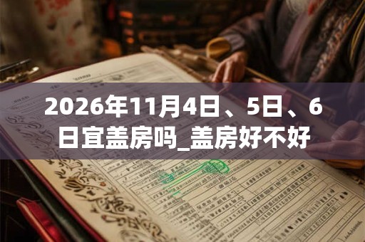 2026年11月4日、5日、6日宜盖房吗_盖房好不好 2026年11月4日、5日、6日宜盖房吗_盖房好不好