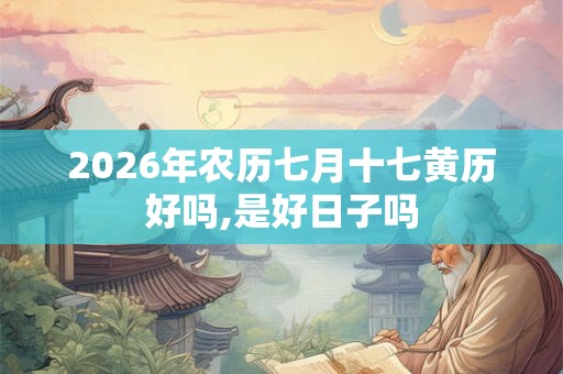 2026年农历七月十七黄历好吗,是好日子吗