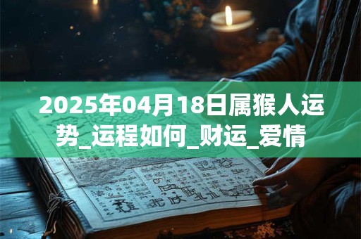 2025年04月18日属猴人运势_运程如何_财运_爱情 2025年04月18日属猴人运势_运程如何_财运_爱情