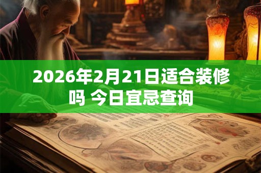 2026年2月21日适合装修吗 今日宜忌查询 2026年2月21日适合装修吗 今日宜忌查询